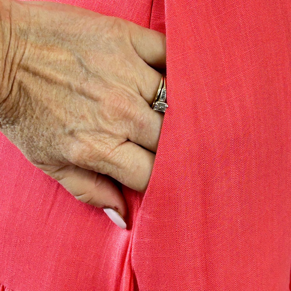 Elegant Coral One-Shoulder Dress - Picture 5 of 8